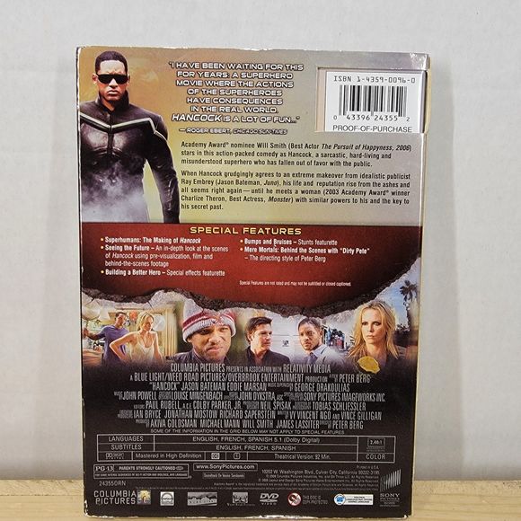 DVD Hancock w/ slip cover - Picture 4 of 4